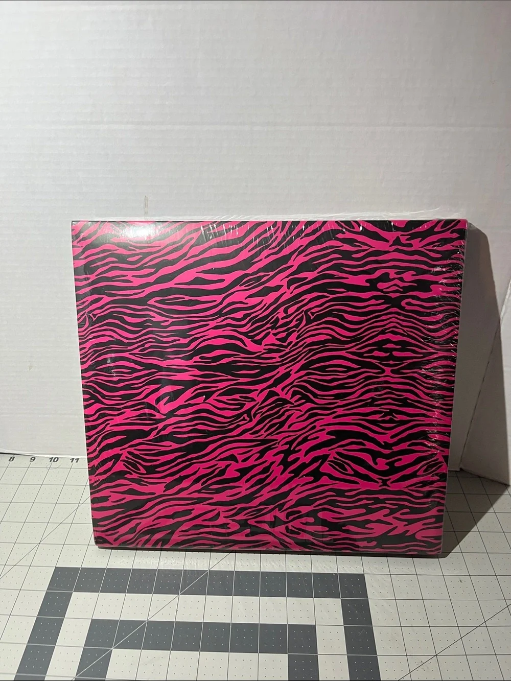 Zebra Print scrapbook Trio - Pink, White, Lime Green